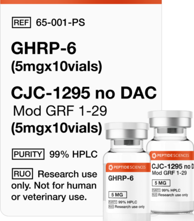 GHRP-6 (5mg x 10), CJC-1295 no DAC (5mg x 10)